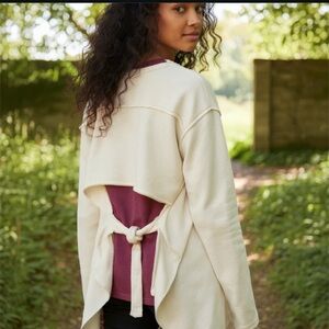 FP Movement by Free People Cream Open-Back Sweatshirt